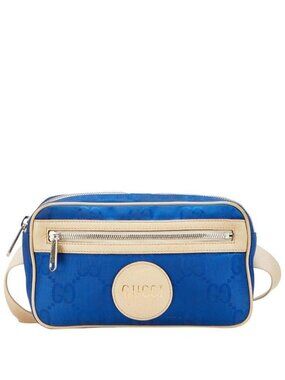 Gucci GG Nylon Off the Grid Belt Bag Gray Beige